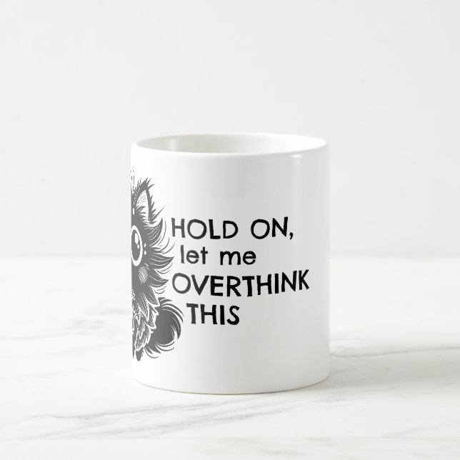 Overthinking Cat Coffee Mug (Center)