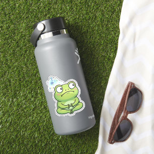 Overthinking Frog Funny Cute Sticker