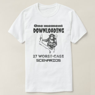 Overthinking Monkey Downloading 27 Worst-Case T-Shirt