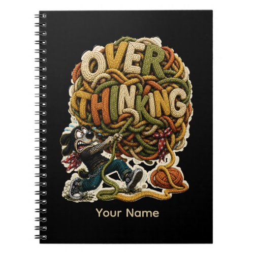 Overthinking Personalized Funny Spiral Notebook