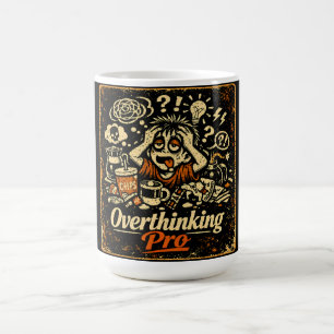 Overthinking Pro – Anxiety Humor Relatable Coffee Mug