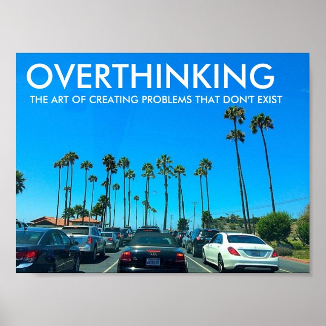 OVERTHINKING Workout Motivation Poster (Front)