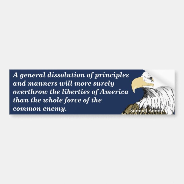 Overthrow of American Liberties (Adams) Bumper Sticker (Front)