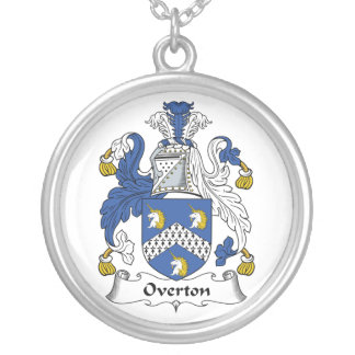 Overton Family Crest Silver Plated Necklace