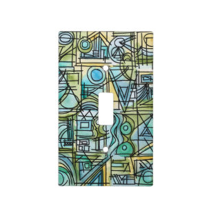 Overture-Modern Bauhaus Geometric Watercolor Art Light Switch Cover