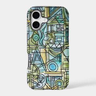 Overture-Modern Geometric Watercolor Art iPhone 17 Case