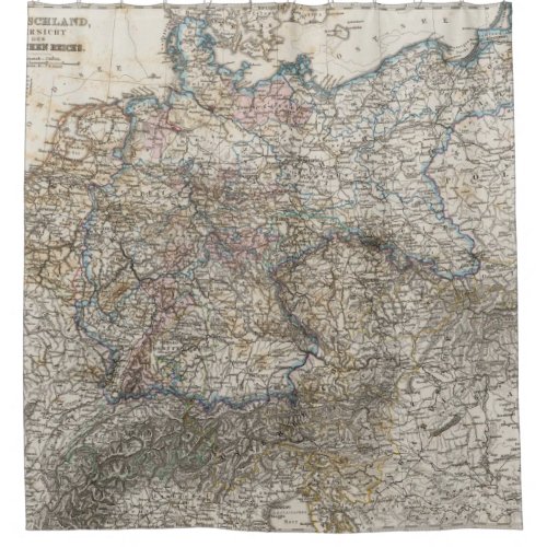 Overview of German Empire Shower Curtain