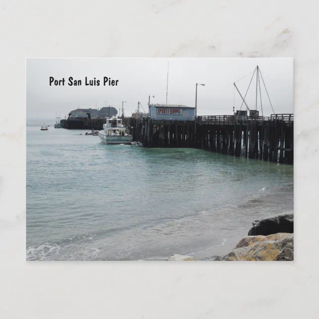 Overview Of Harford Pier, Port San Luis, Avila Postcard | Zazzle