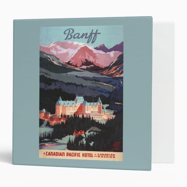 Overview of the Banff Springs Hotel Poster Binder (Front/Inside)