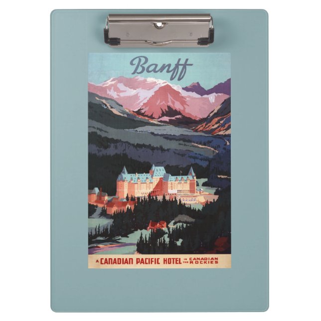 Overview of the Banff Springs Hotel Poster Clipboard (Front)