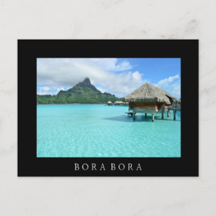 Overwater resort on Bora Bora black border card