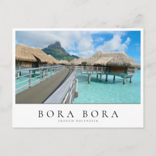 Overwater resort on Bora Bora, French Polynesia Postcard