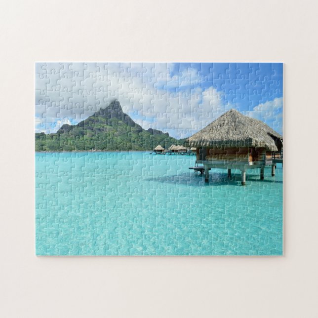 Overwater resort on Bora Bora jigsaw puzzle (Horizontal)