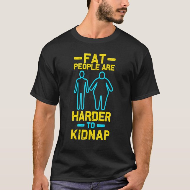 Overweight Fat People Weight Loss Gym Workout Humo T-Shirt (Front)