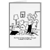 Overweight Unfit Obese Man Tries to Keep Fit Funny (Front)