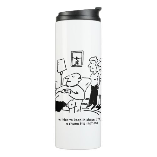 Overweight Unfit Obese Man Tries to Keep Fit Funny Thermal Tumbler