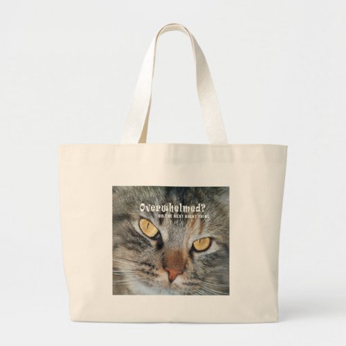 overwhelmed Nellie Large Tote Bag