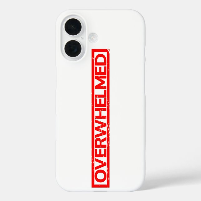 Overwhelmed Stamp Case-Mate iPhone Case (Back)