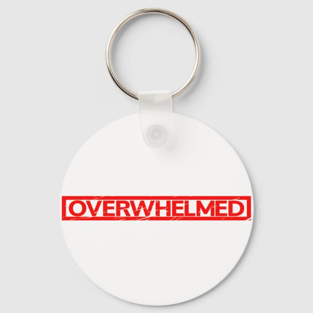 Overwhelmed Stamp Keychain (Front)