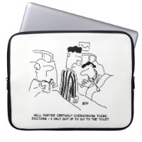 Overworked Doctors. Hospital Junior Doctor Laptop Sleeve