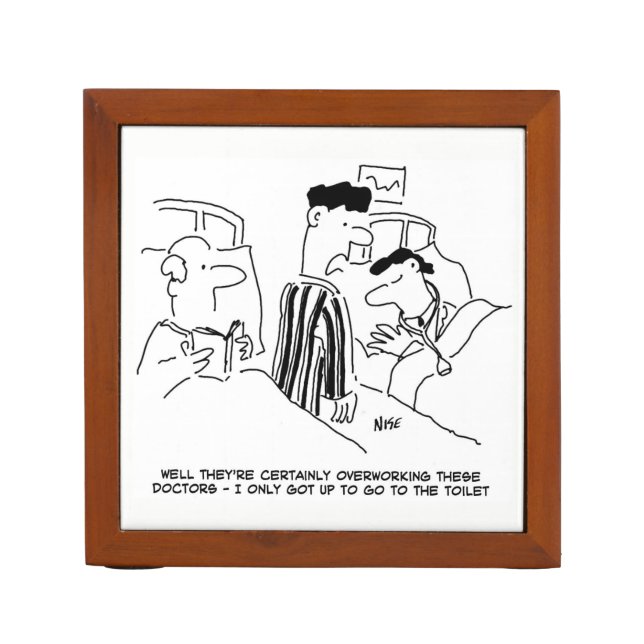 Overworked Doctors Pencil Holder (Front)