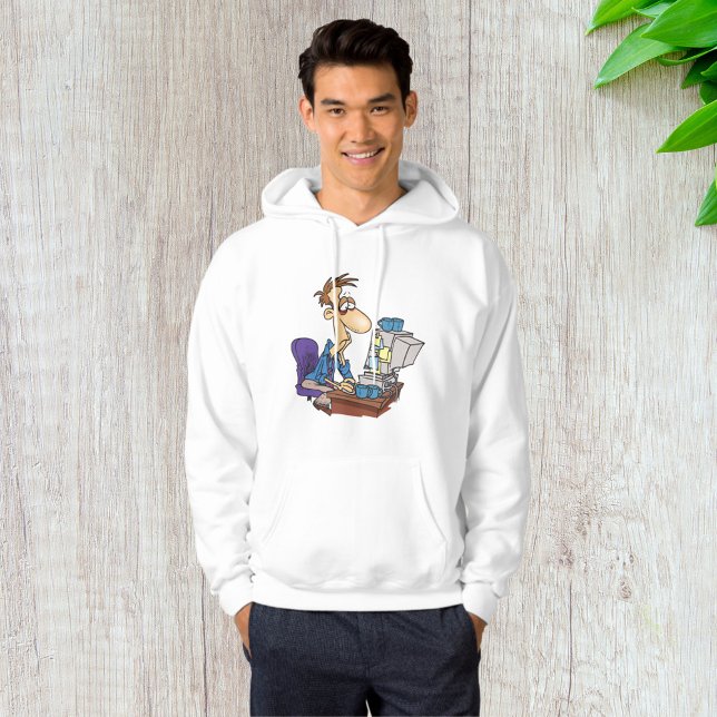 Overworked Office Worker Funny Tired Employee Hoodie (Creator Uploaded)