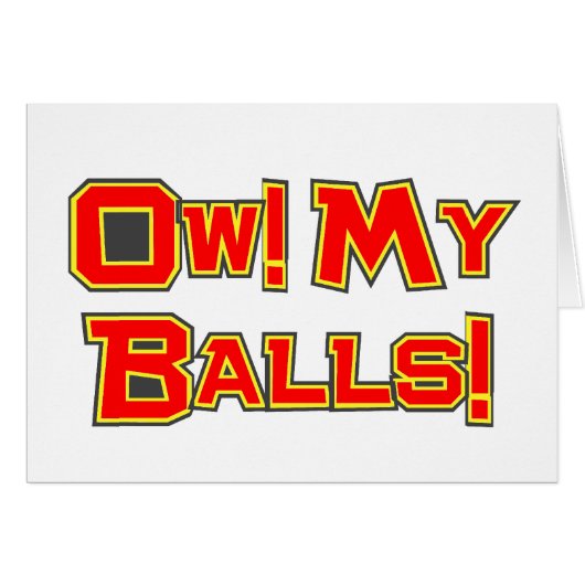 Ow! My Balls! Cards (Front Horizontal)
