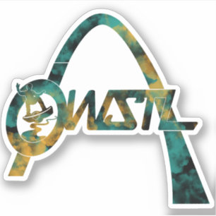 OW STL Logo Sticker Tie Dye