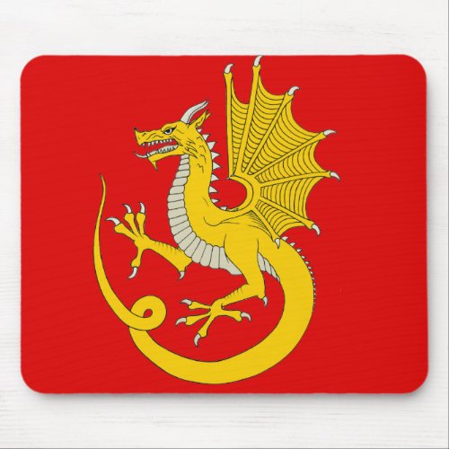 Owain Glyndwr Battle Golden Dragon Red Mouse Pad