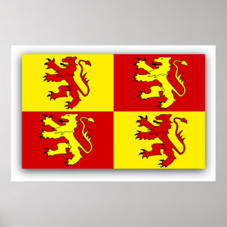 Owain Glyndwr, United Kingdom flag Poster