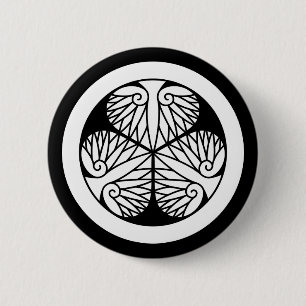 Owari hollyhock(Edo17) Button