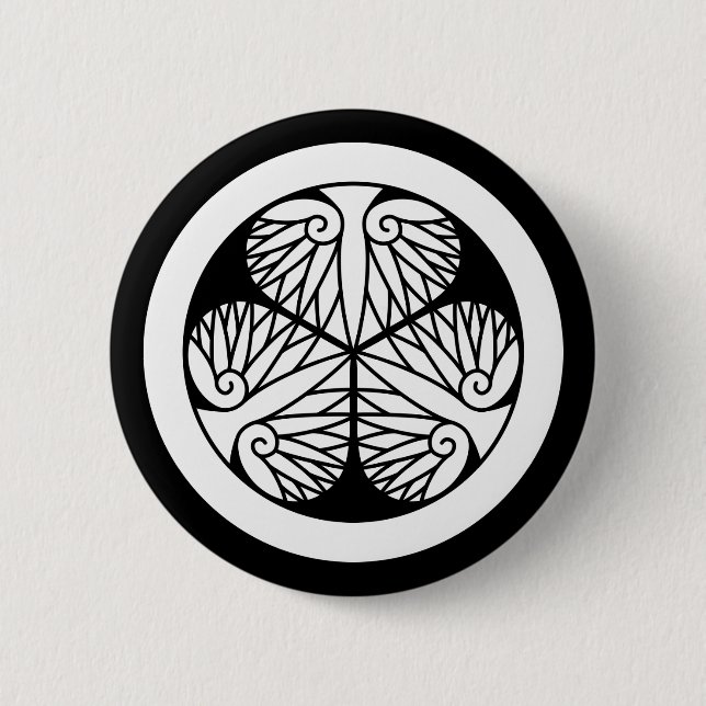 Owari hollyhock(Edo17) Button (Front)