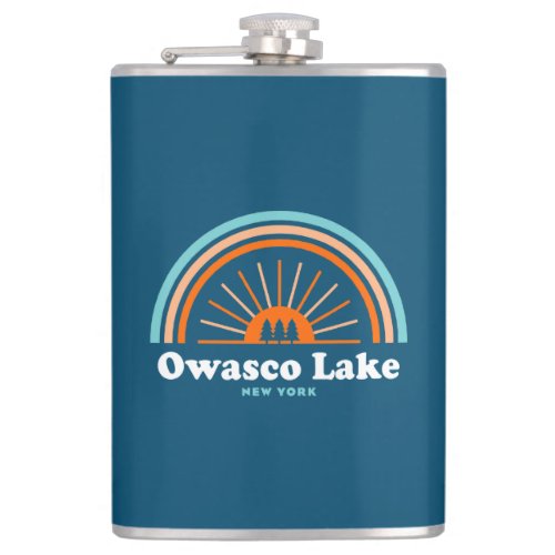 Owasco Lake New York Rainbow Flask