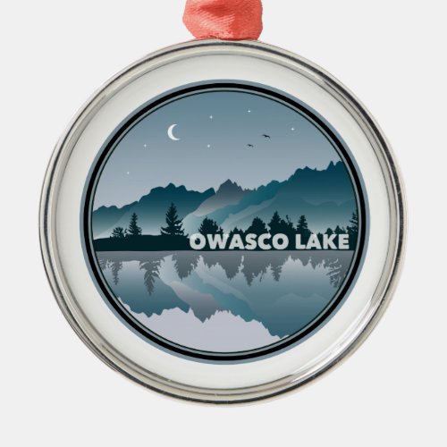 Owasco Lake New York Reflection Metal Ornament