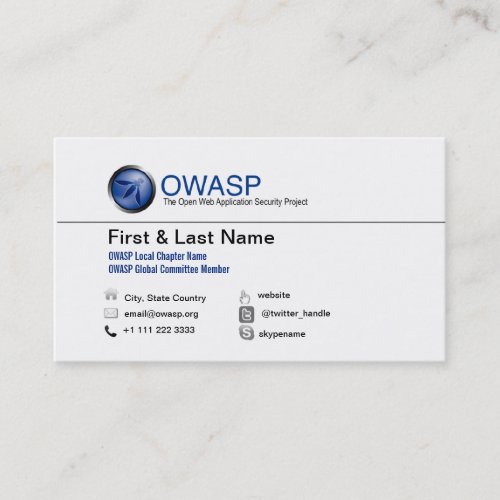 OWASP Business Card Design 1 No QRC