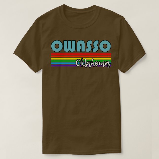 Owasso Oklahoma Pride  Owasso LGBT Gift LGBTQ Supp T-Shirt (Design Front)