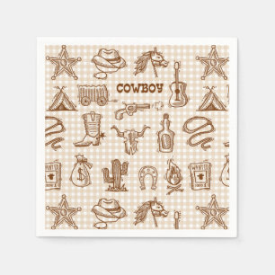owboy Paper Napkins, Western Rodeo Party Supplies Napkins