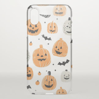 oween Pumpkin Pattern Clear Case