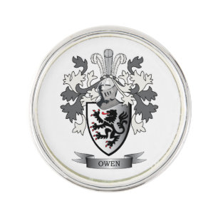 Owen Family Crest Coat of Arms Pin