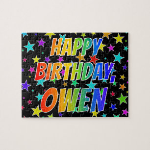 "OWEN" First Name, Fun "HAPPY BIRTHDAY" Jigsaw Puzzle