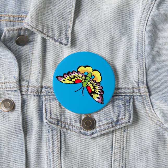 Owen Jones Antique Oriental Butterflies Button (In Situ)