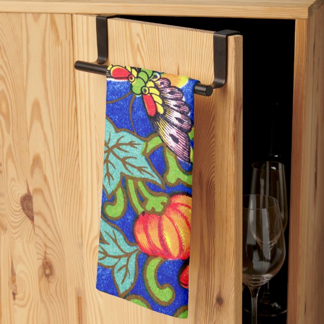 Owen Jones Antique Oriental Butterflies Kitchen Towel (Thirds Fold)