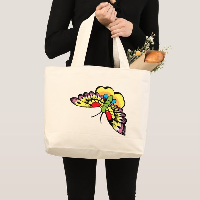 Owen Jones Antique Oriental Butterflies Large Tote Bag (Front (Product))