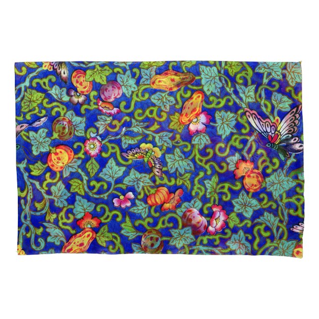 Owen Jones Antique Oriental Butterflies Pillow Case (Front)