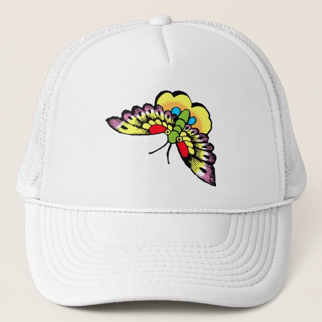 Owen Jones Antique Oriental Butterflies Trucker Hat (Front)