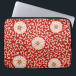 Owen Jones Chinese Ornament Red White Floral Laptop Sleeve<br><div class="desc">Immerse your space in the timeless elegance of the Far East with this vibrant red and white floral pattern. This intricate design is a meticulously restored plate from the landmark 1867 publication, "Examples of Chinese Ornament, " by the influential British architect and designer Owen Jones. Featuring bold, symmetrical white lotus-style...</div>