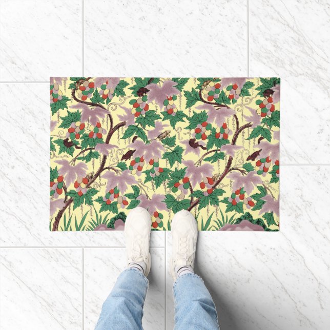 Owen Jones Chinoiserie Botanical Mouse Pattern Doormat (Indoor)
