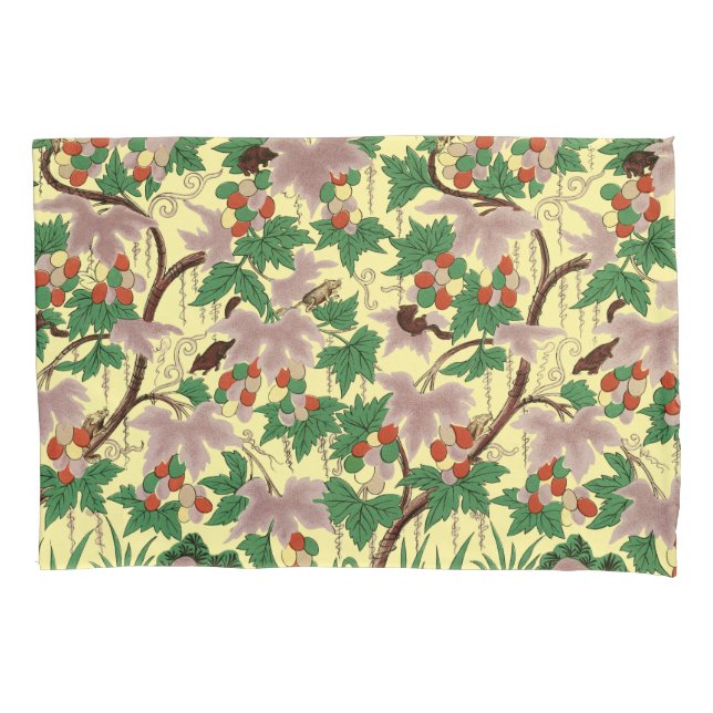 Owen Jones Chinoiserie Botanical Mouse Pattern Pillow Case (Front)