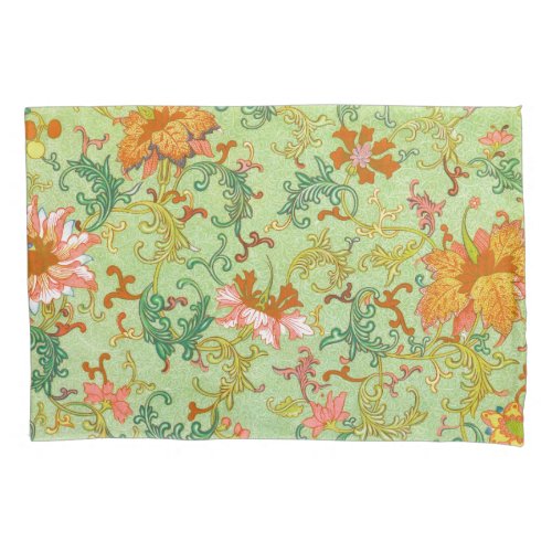 Owen Jones Floral Pattern Green Background Pillow Case