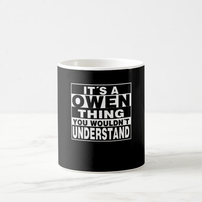 OWEN Surname Personalized Gift Coffee Mug (Center)